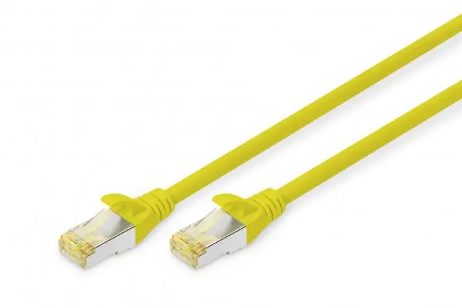 DIGITUS CAT 6A S/FTP patch cable 0.5m / YELLOW | Snapshot